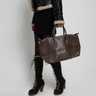 kenzi w - Faux-Ostrich Skin Tote with Strap