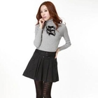 O.SA - Pleat-Front Turtleneck Knit Top