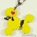 Sweet & Co. - Mirror Heart Yellow Poodle Silver Necklace