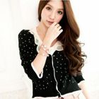 Tokyo Fashion - Contrast-Trim Dotted Cardigan