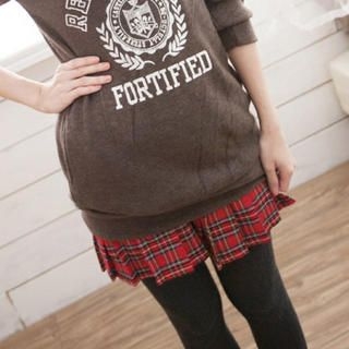 Pleated Plaid Skirt