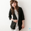 VeJanie -  Elbow-Sleeve Single-Button Blazer