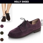 Holly Shoes - Velvet Oxford Flats