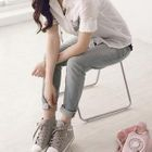 D.P-Shop - Low-Crotch Washed Jeans