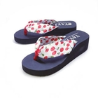 Moscova - Cherry-Pattern Platform Flip-Flops