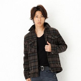 Dual-Pocket Plaid Jacket