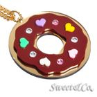 Sweet & Co. - Kandy X Sweet&Co. Mirror Heart Swarovski Donut Long Necklace