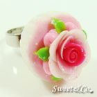Sweet & Co. - Sweet Pink Glitter Cupcake Floral Ring