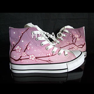 'Plum Blossom' High-Top Sneakers