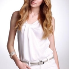 Moonbasa - Sleeveless Sequin-Panel Top