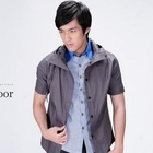 INTHING - Hooded Short-Sleeve Shirt