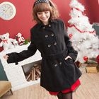 CatWorld - Double-Breasted Coat with Detachable Capelet