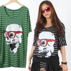 Cocopop - Striped Dolman-Sleeve T-Shirt