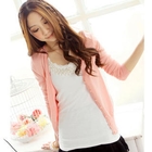 Tokyo Fashion - Beaded Neckline Lace Trim Tank Top
