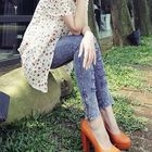 CatWorld - Acid-Washed Distressed Skinny Jeans