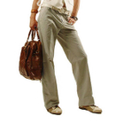 Purplow - Straight Leg Pants in Beige
