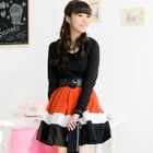 59 Seconds - Color-Block Long Sleeve Dress (Belt not Included)
