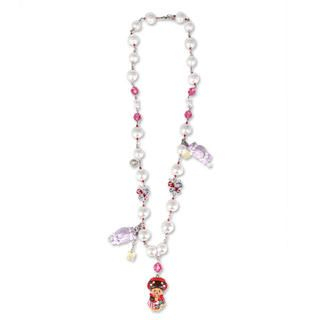 Butterfly Candy Long Necklace with Red Clover MCC Girl Monchhichi Butterfly Candy Long Necklace with Red Clover MCC Girl Monchhichi