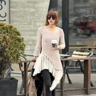 REDOPIN - Set: Ruffled Asymmetric Hem Sleeveless Top + Knit Top 