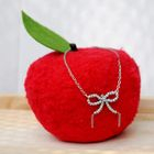 MyLittleThing - Silver Bead Ribbon Short Necklace(silver)