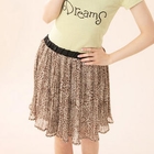 CatWorld - Accordion-Pleat Patterned Skirt