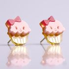 Sweet & Co. - Miss Cupcake Strawberry Stud Gold Earrings