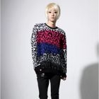 PRAWINGS - Color-Block Leopard Print Pullover
