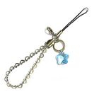 6thJune - 'Floret' Mobile Strap with Swarovski Light Blue Crystal Flower