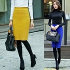 ROBEIN - Rib-Knit Pencil Skirt