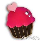 Sweet & Co. - Mini Fuchsia Cupcake Crystal Gold Ring (M)
