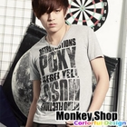 Monkey Shop - V-Neck Short-Sleeve Print Tee