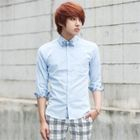 ABOKI - 3/4-Sleeve Shirt with Bowtie