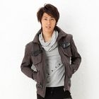 BLACK ASUKA - Faux Leather-Trim Zip Jacket