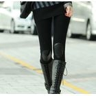 SOHO Central - Faux Leather Knee Patch Leggings