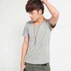 Free Shop - V-Neck Short-Sleeve T-Shirt