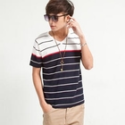 Free Shop - Short-Sleeve Striped Knit Top
