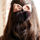 Tokyo Fashion - Pompom-Accent Bow Barrette