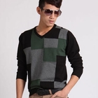 Men SP - Pattern V-Neck Knit Top
