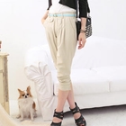 Tokyo Fashion - Shirred-Side Cropped Tapered Pants