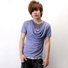 SeventyAge - Inset Striped Top Drape Front Top