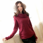 Tokyo Fashion - Cowl-Neck Cable-Knit Sweater Dress