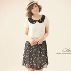 CatWorld - Mock Two-Piece Patterned Dress