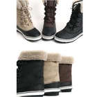 Groove9 - Fleece-Trim Lace-Up Snow Boots