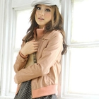 Tokyo Fashion - Faux-Leather Bomber Jacket
