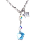 6thJune - 'Trio' Necklace with Light Blue Swarovski Crystal