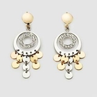 Moonbasa - Rhinestone Disc Drop Earrings