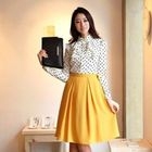 STYLEKELLY - String Tied Waist A-Line Skirt