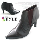 Marcella - Genuine Leather Pointy Ankle Boots