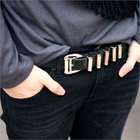 ABOKI - Faux-Leather Metallic Accent Belt