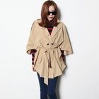 kenzi w - Double-Breasted Cape Jacket with Sash